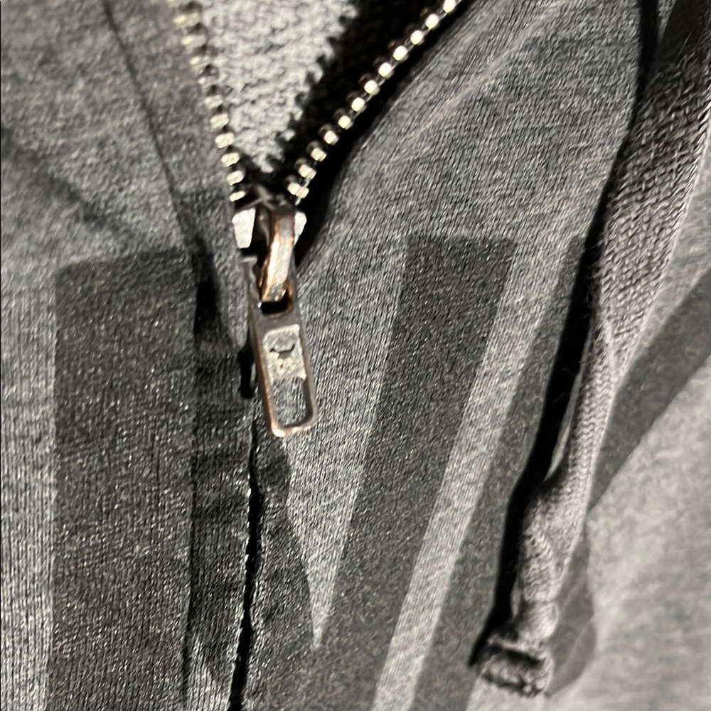 Victoria’s Secret Gray Zip-Up Hoodie w/PINK Logo on front, multicolor 86 on back - Picture 7 of 7